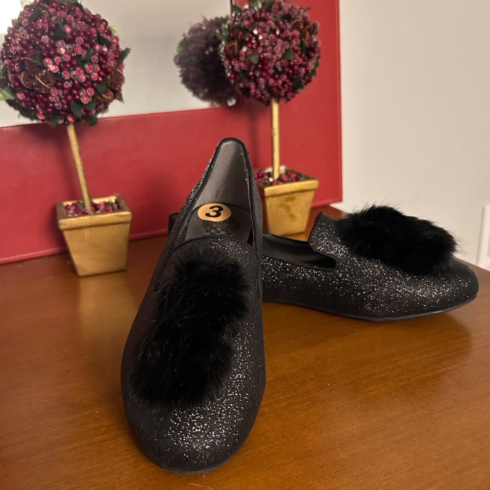 Vince Camuto girls sparkly flat dress shoe